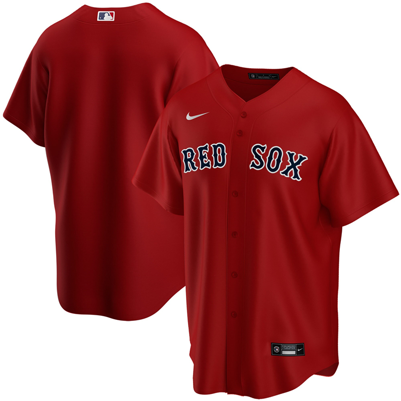 2020 MLB Youth Boston Red Sox Nike Red Alternate 2020 Replica Team Jersey 1->youth mlb jersey->Youth Jersey